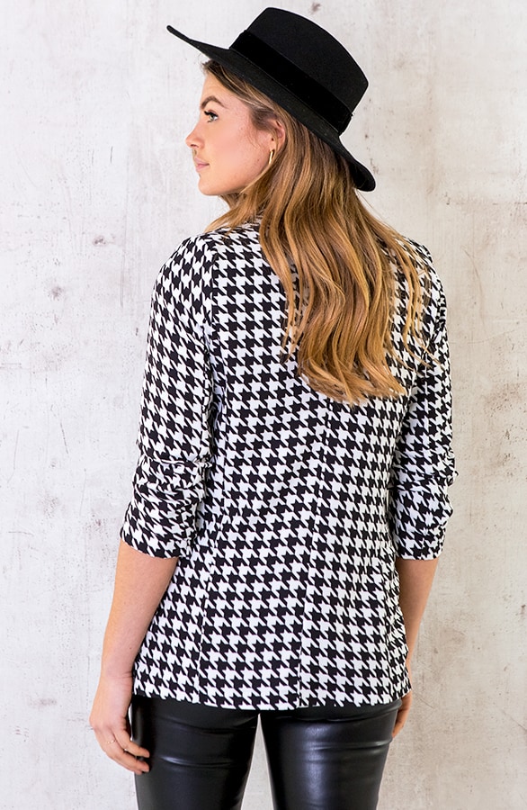 Pied De Poule Blazer Zwart – shoparchief, foto 4