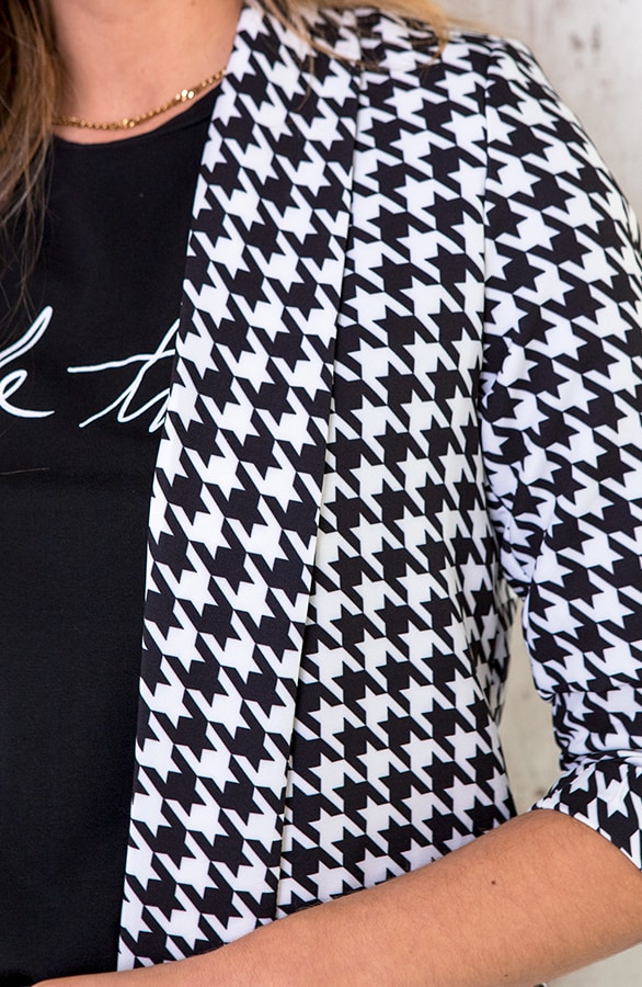 Pied De Poule Blazer Zwart – shoparchief, foto 5