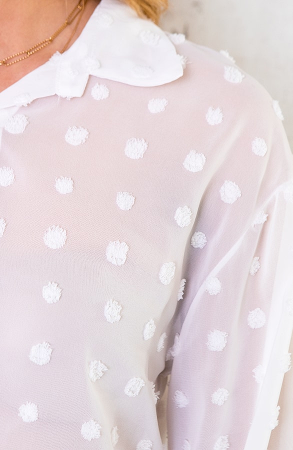 Polkadot Blouse Ecru – shoparchief, foto 3