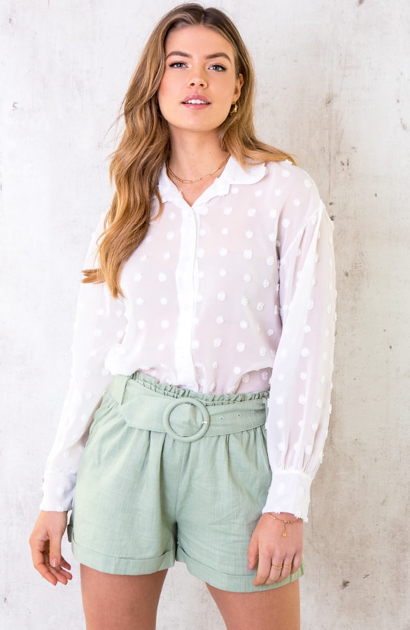 Polkadot Blouse Ecru – shoparchief
