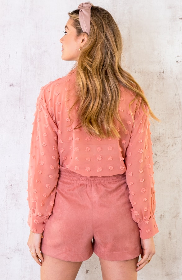 Polkadot Blouse Koraal – shoparchief, foto 5