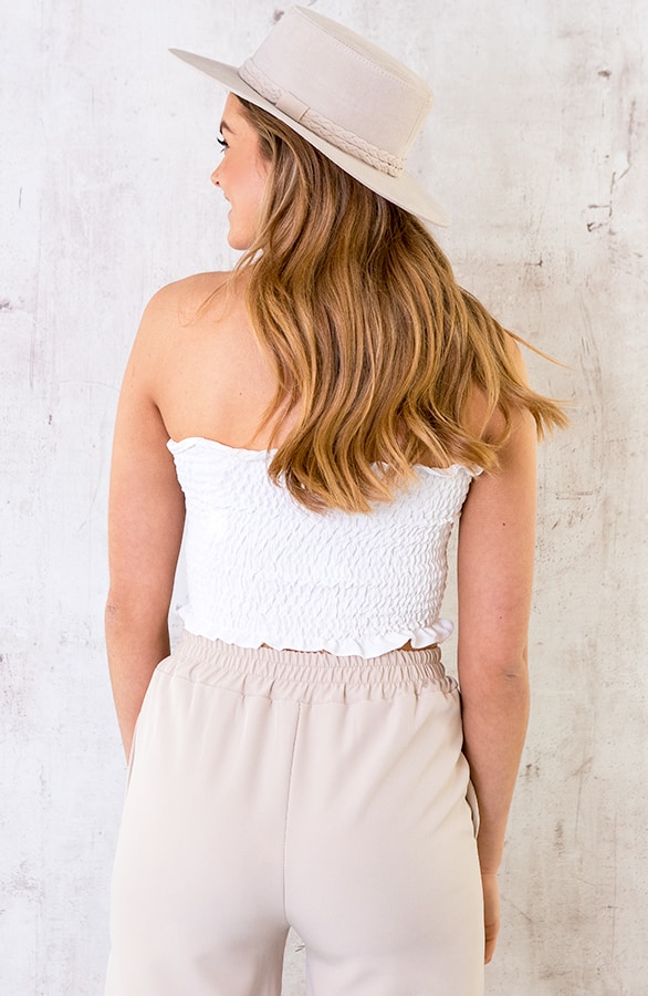 Smocked Bandeau Ecru – shoparchief, foto 3