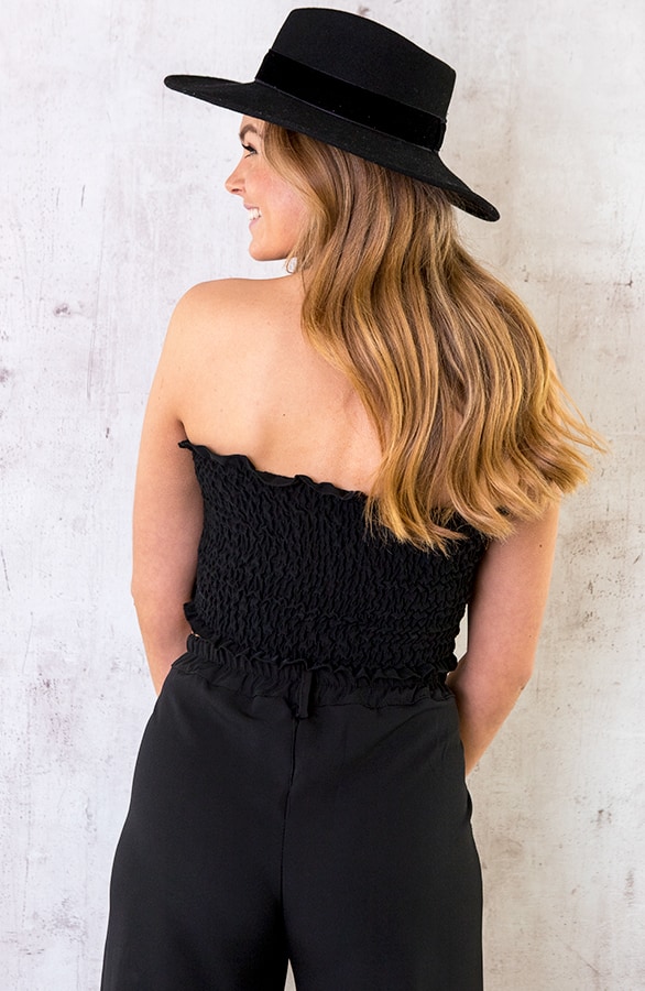 Smocked Bandeau Zwart – shoparchief, foto 4