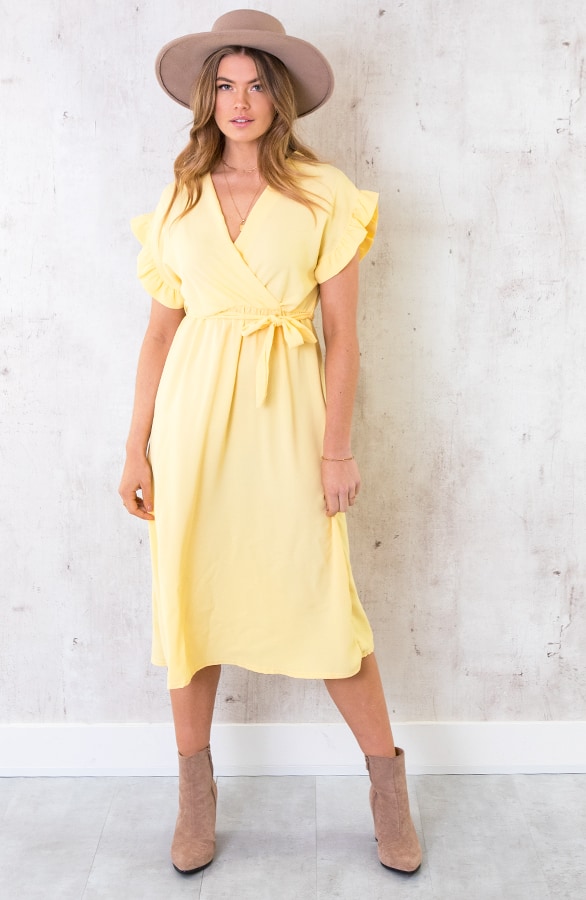 St. Tropez Kleid Midi Gelb, Shoparchiv