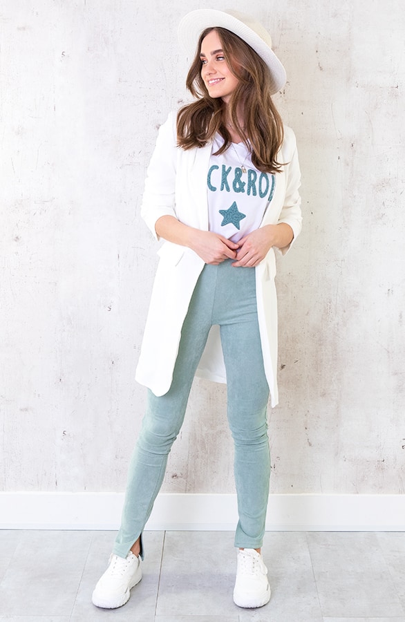 Suedine Pants Split Mint – shoparchief, foto 2