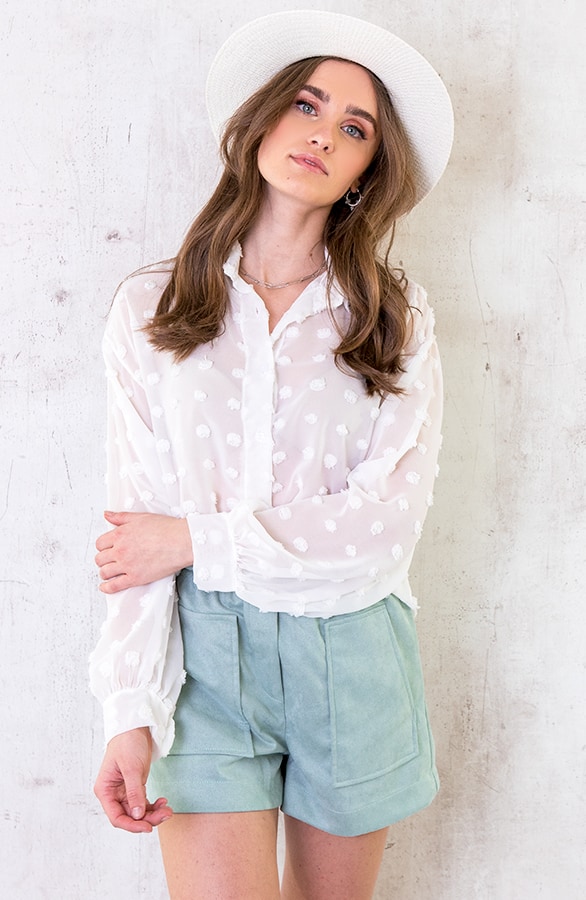 Polkadot Blouse Ecru – shoparchief, foto 6