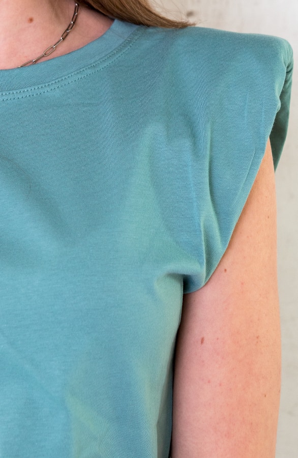 Top Met Schoudervulling Mint – shoparchief, foto 5