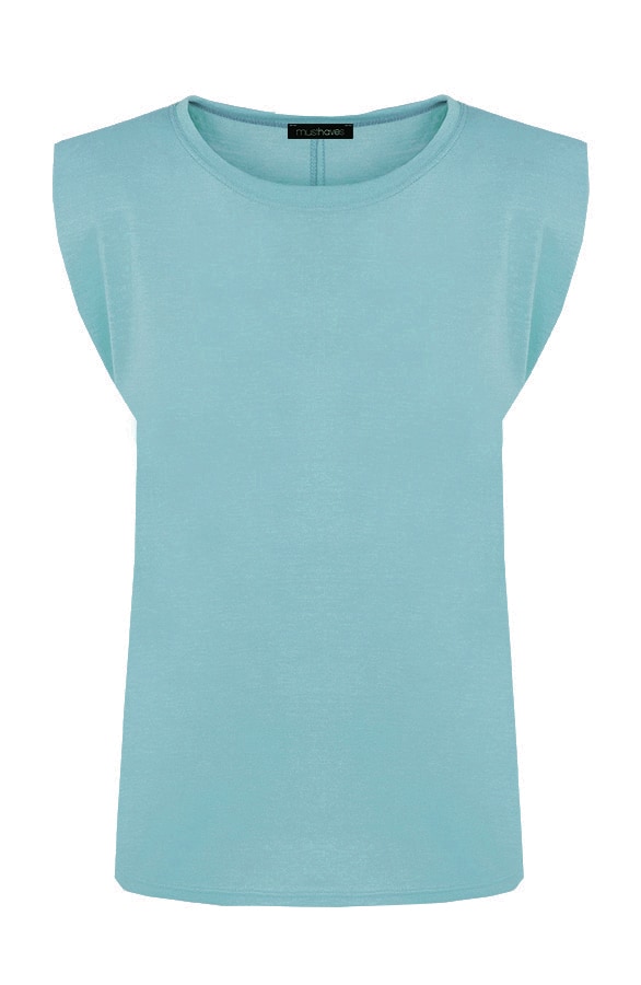 Top Met Schoudervulling Mint – shoparchief