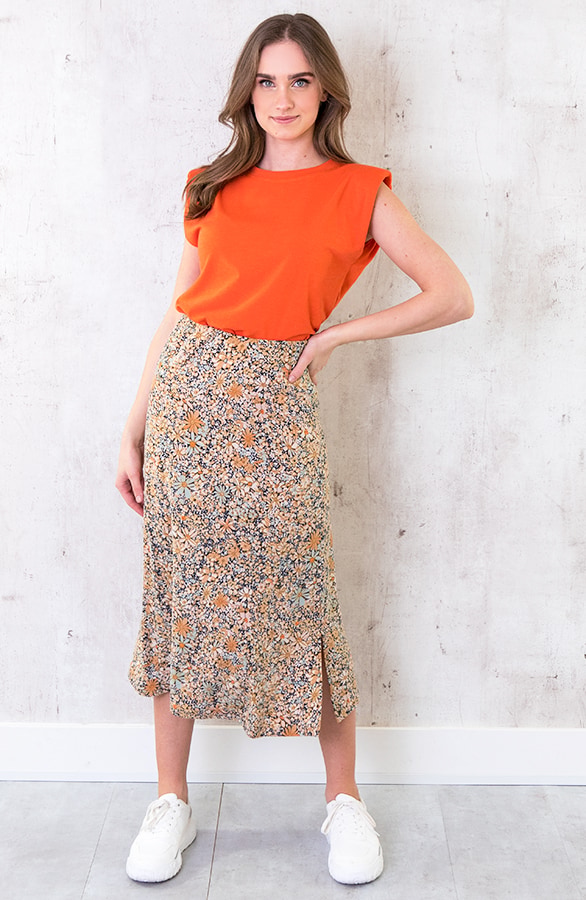 Top Met Schoudervulling Oranje – shoparchief, foto 6