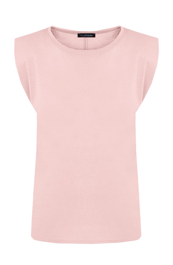 Top Met Schoudervulling Roze – shoparchief