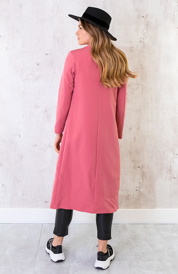 Ultra Long Blazer Dust Koraal – shoparchief, foto 5