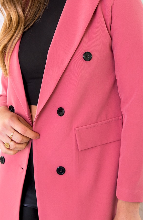 Ultra Long Blazer Dust Koraal – shoparchief, foto 6