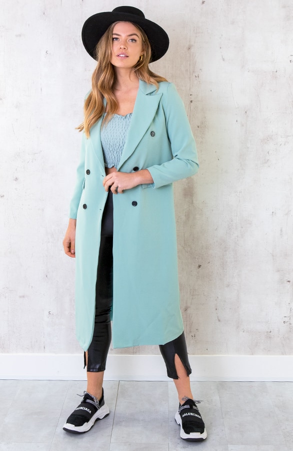 Ultra Long Blazer Mint – shoparchief, foto 2
