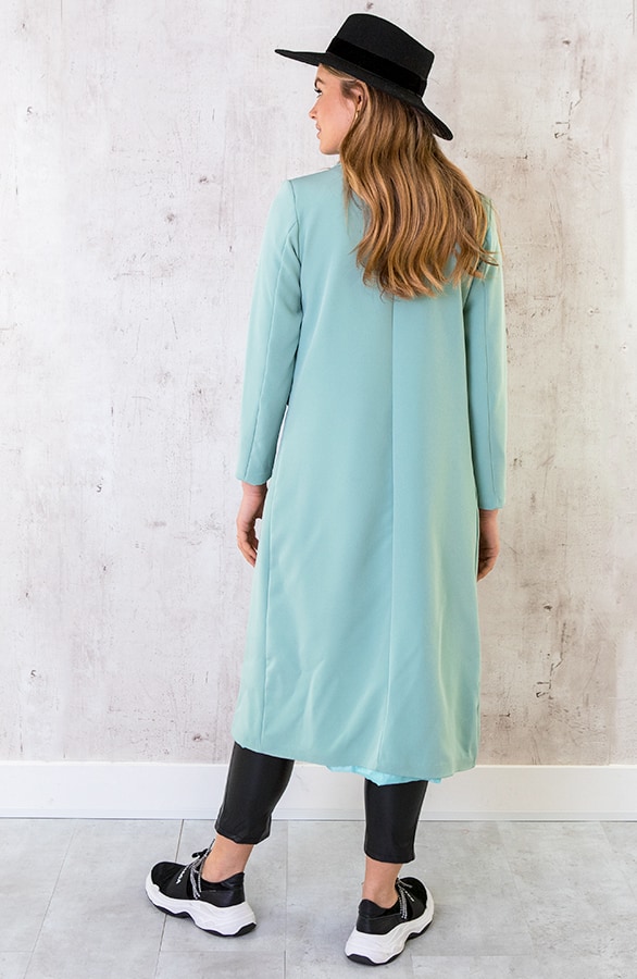 Ultra Long Blazer Mint – shoparchief, foto 5