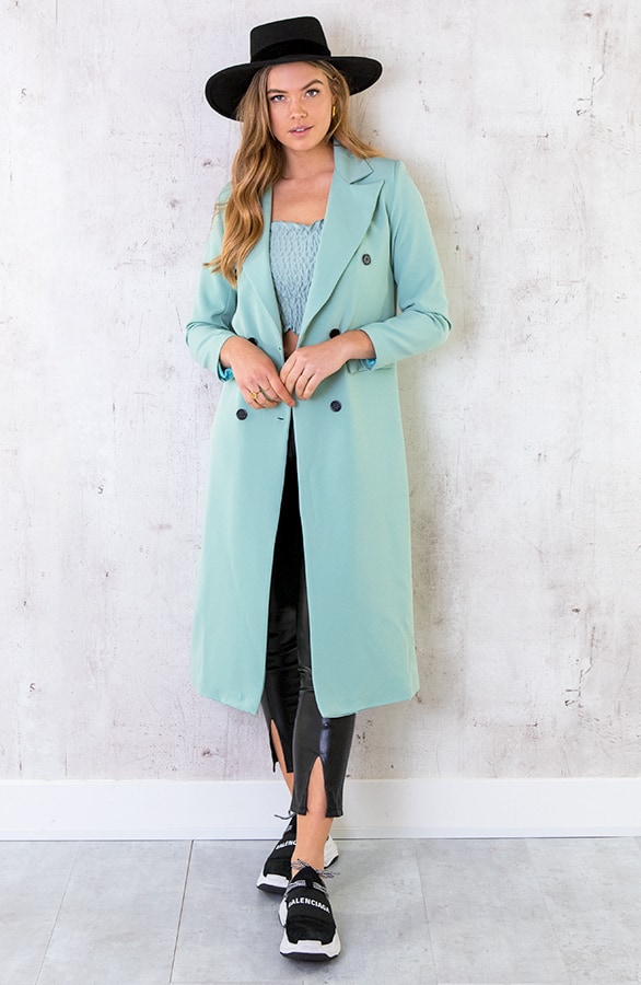 Ultra Long Blazer Mint – shoparchief