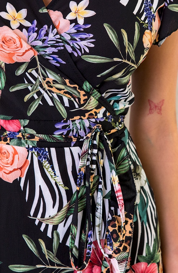Bloemen Midi Jungle Jurk – shoparchief, foto 15