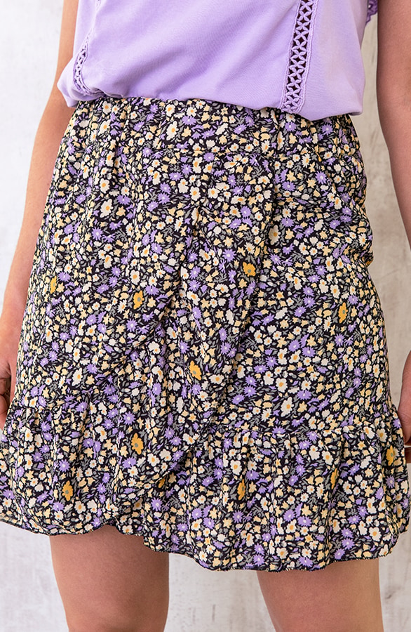 Bloemen Rok Met Overslag – shoparchief