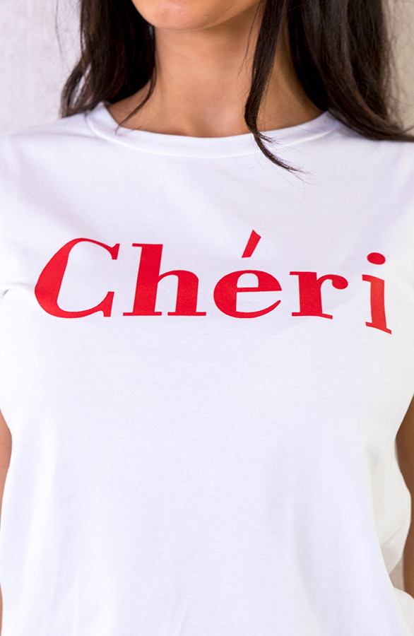 Cheri Top Wit Rood – shoparchief, foto 3