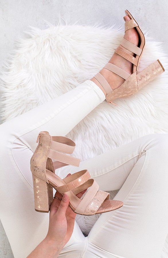 Croco Heels Poederroze – shoparchief