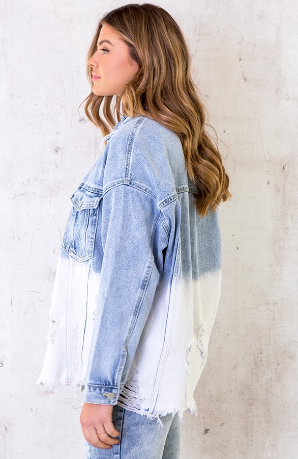 Denim Jacket Ombre Bleached – shoparchief, foto 3