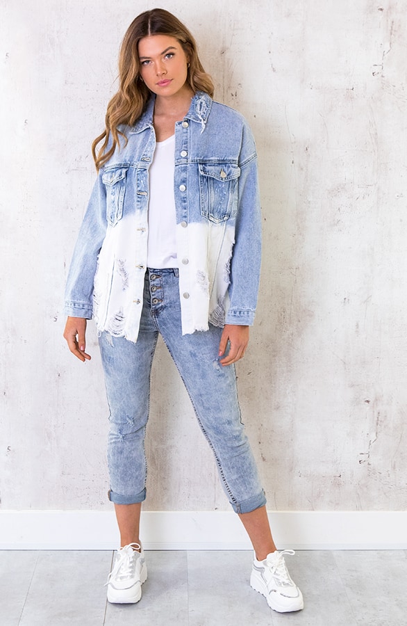 Denim Jacket Ombre Bleached – shoparchief, foto 2