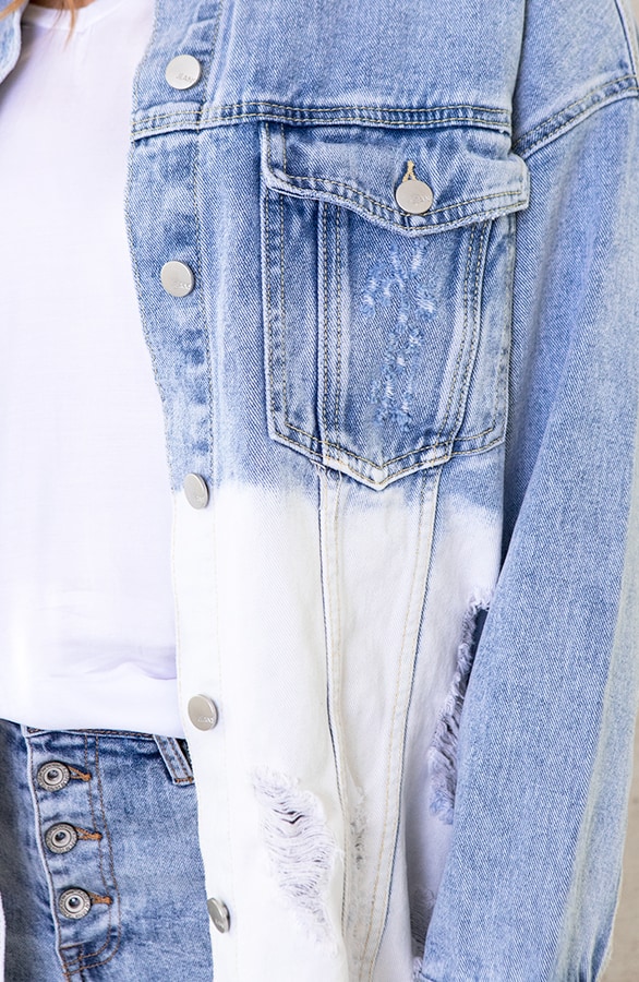 Denim Jacket Ombre Bleached – shoparchief, foto 5