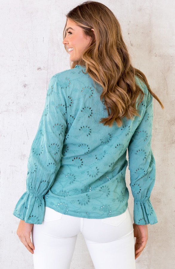 Katoenen Embroidery Blouse Oase – shoparchief, foto 5