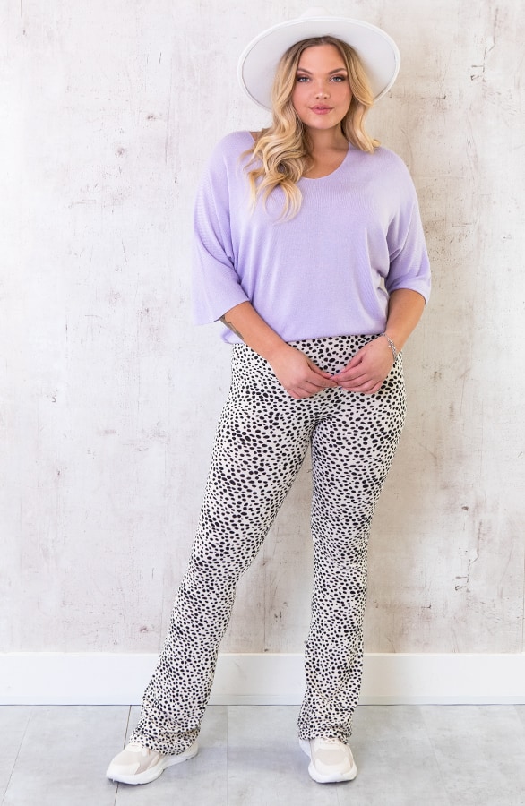 Flared Broek Cheetah Creme – shoparchief, foto 10