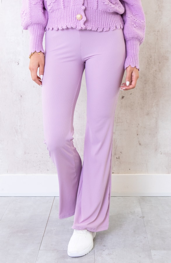 Flared Broek Extremely Stretch Lila – shoparchief, foto 2