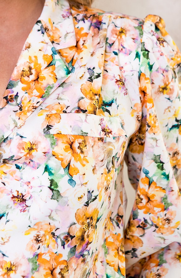 Floral Print Blouse Geel – shoparchief, foto 5
