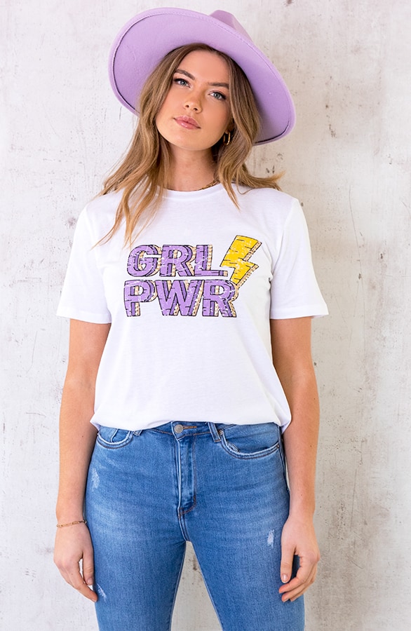 Girl Power Top Loose Fit Lila – shoparchief