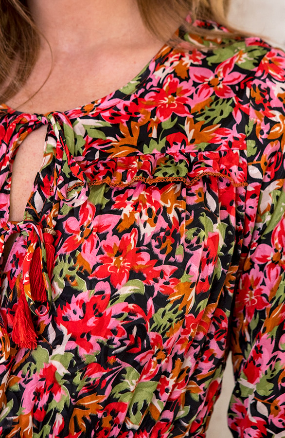 Ibiza Dress Floral Rood – shoparchief, foto 5