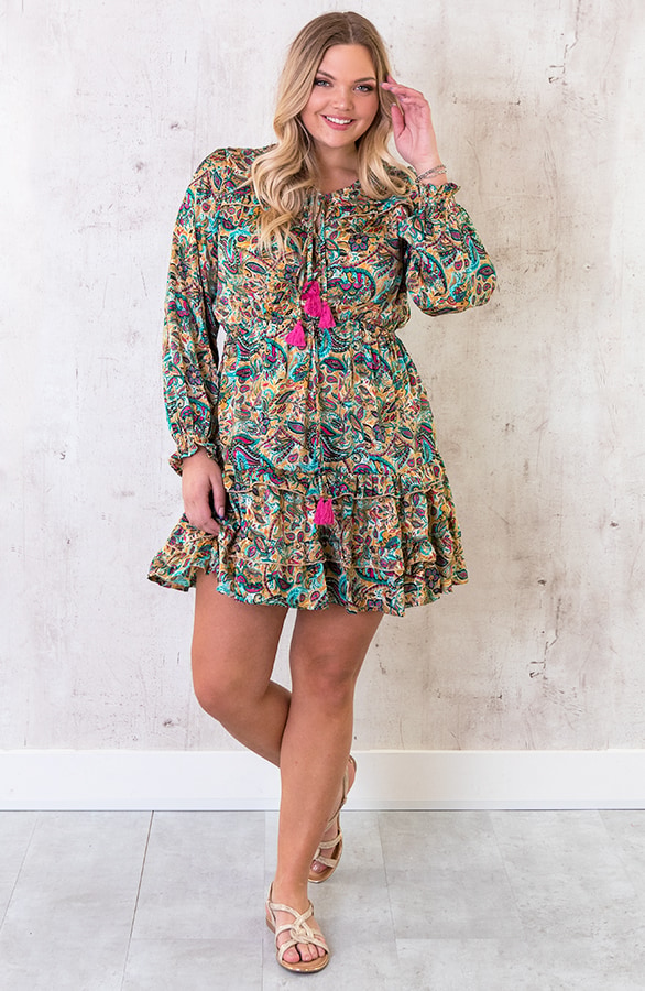 Ibiza Dress Paisley Turquoise – shoparchief, foto 6