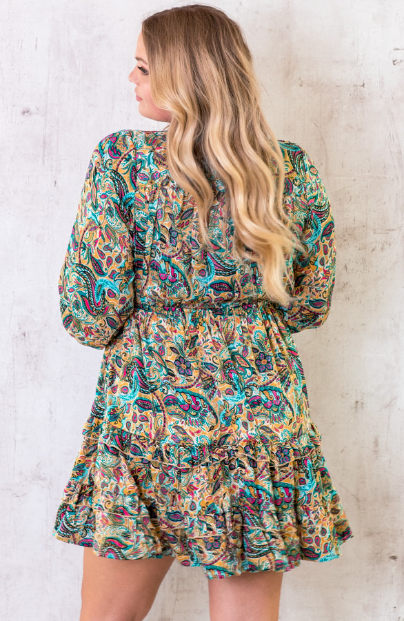 Ibiza Dress Paisley Turquoise – shoparchief, foto 7