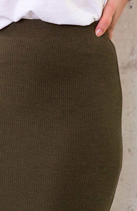 Rippstrick Bleistiftrock Stretch Army, Shoparchiv, Foto 12