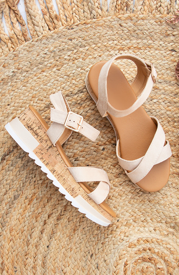 Kurk Sandalen Beige – shoparchief