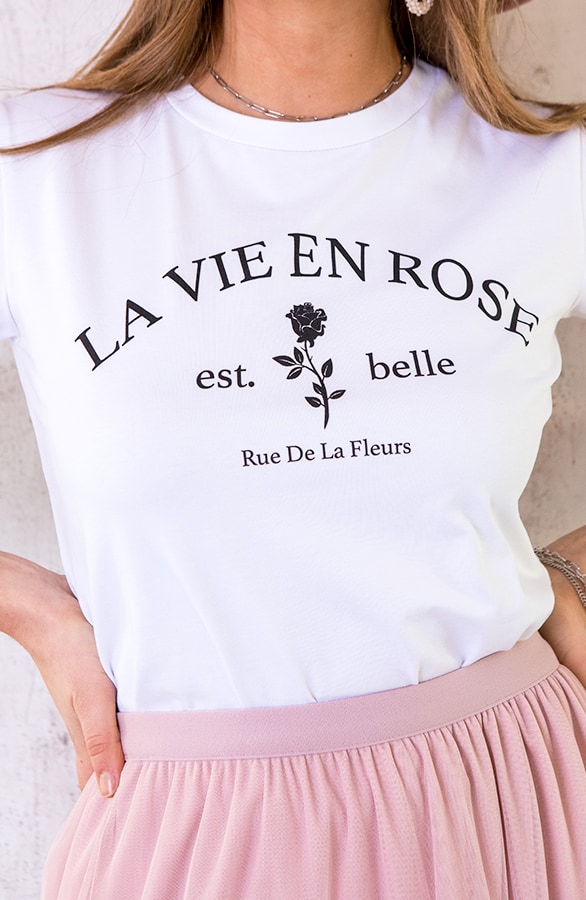 La Vie En Rose Top Wit – shoparchief, foto 4