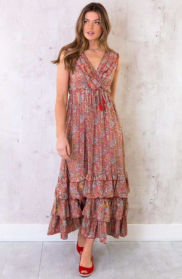 Lagen Jurk Paisley Rood – shoparchief, foto 4