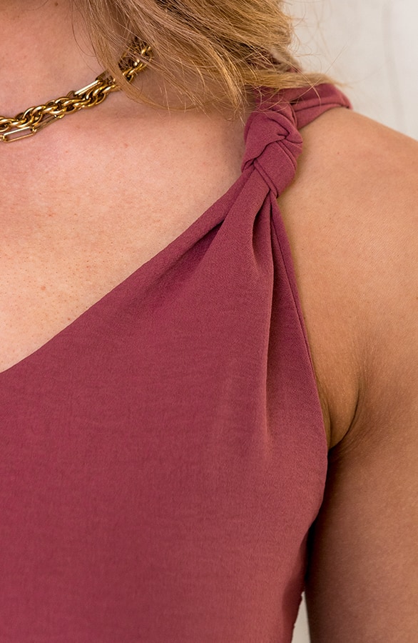 Loose Fit Top Geknoopt Dust Koraal – shoparchief, foto 5