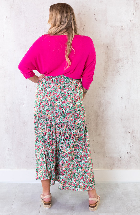 Maxi Bloemen Rok Turquoise – shoparchief, foto 11