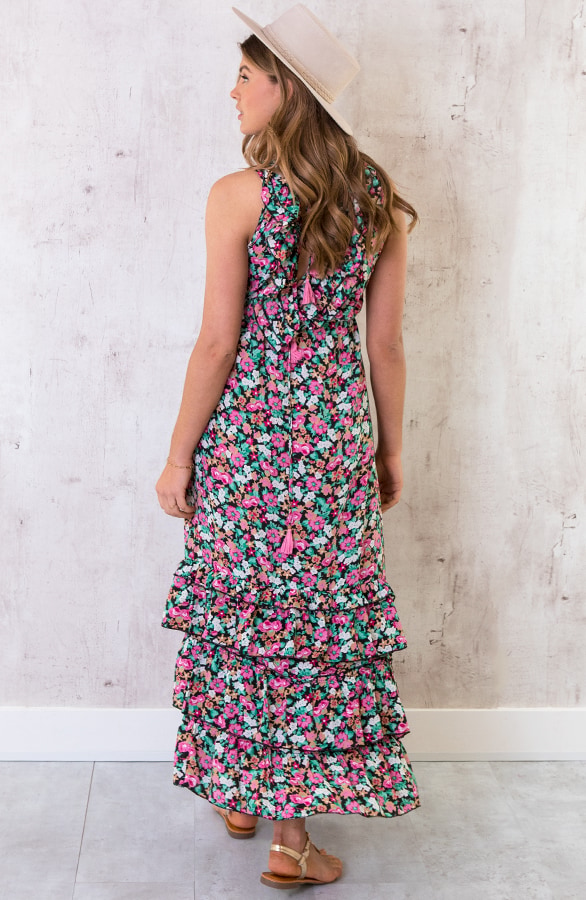 Maxi Lagen Jurk Boho Multicolor – shoparchief, foto 4