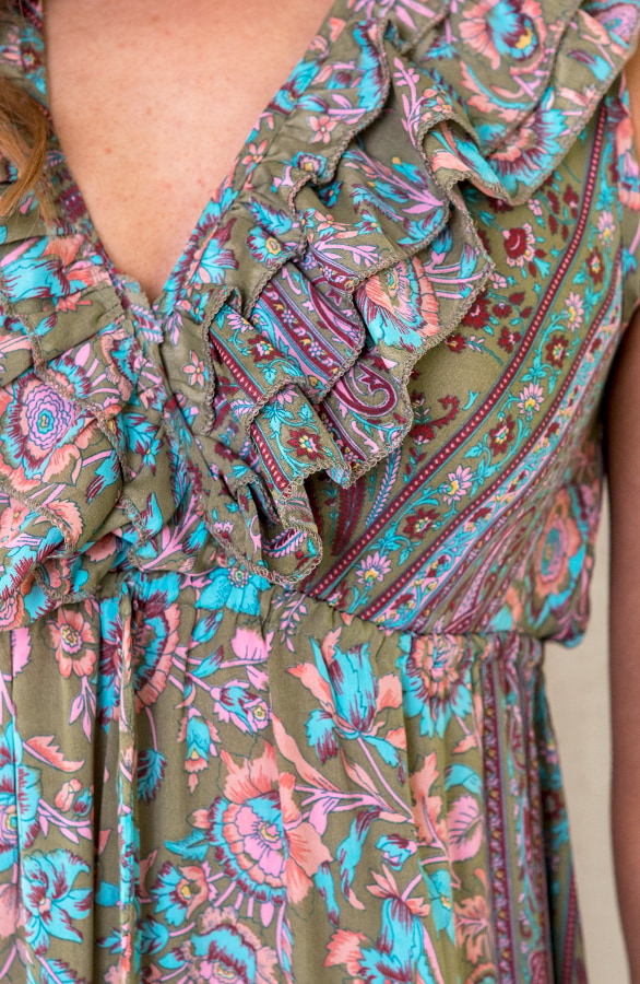 Maxi Lagen Jurk Paisley Army – shoparchief, foto 4