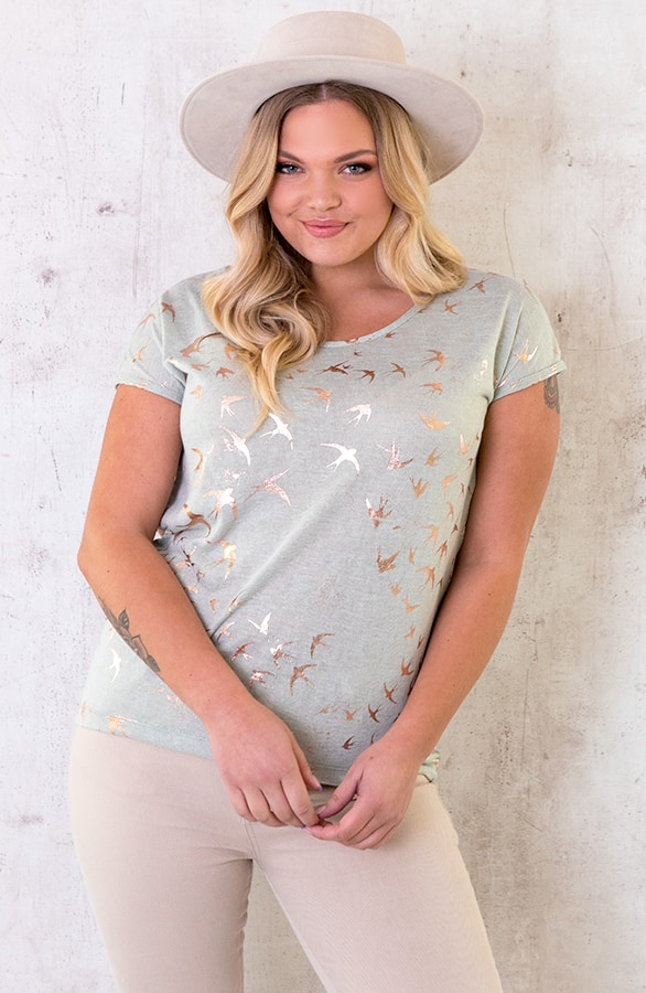 Metallic Birds Top Mint – shoparchief, foto 6