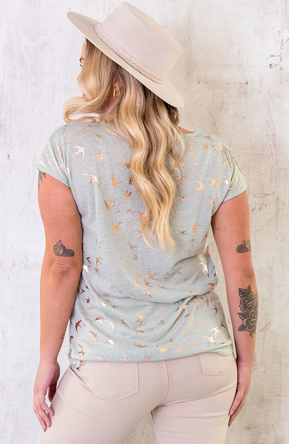 Metallic Birds Top Mint – shoparchief, foto 7