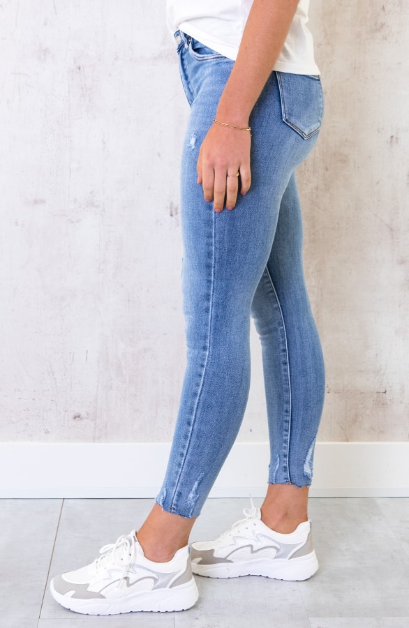 High Waist Skinny 7/8 Light Denim – shoparchief, foto 4