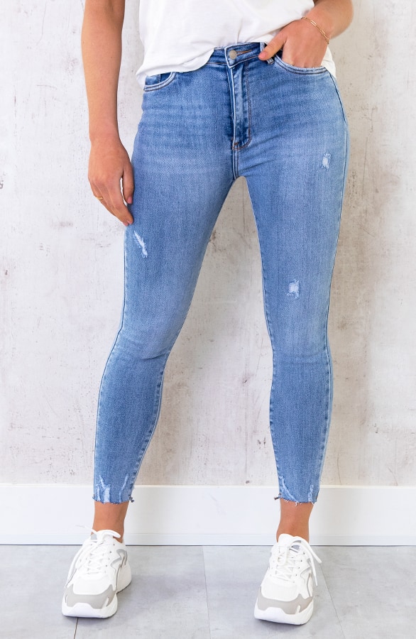 High Waist Skinny 7/8 Light Denim – shoparchief