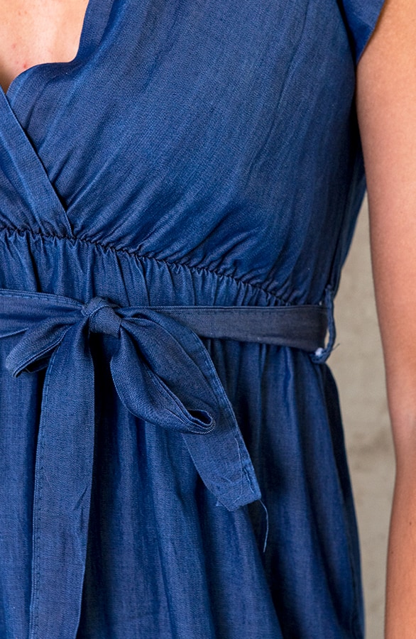 Midi Jurk Denim Dark – shoparchief, foto 4