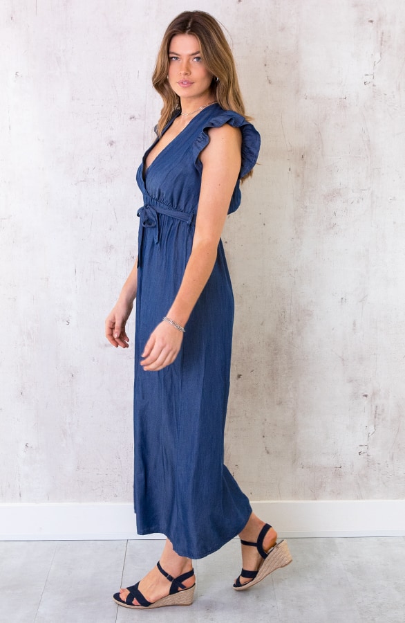 Midi Jurk Denim Dark – shoparchief, foto 2