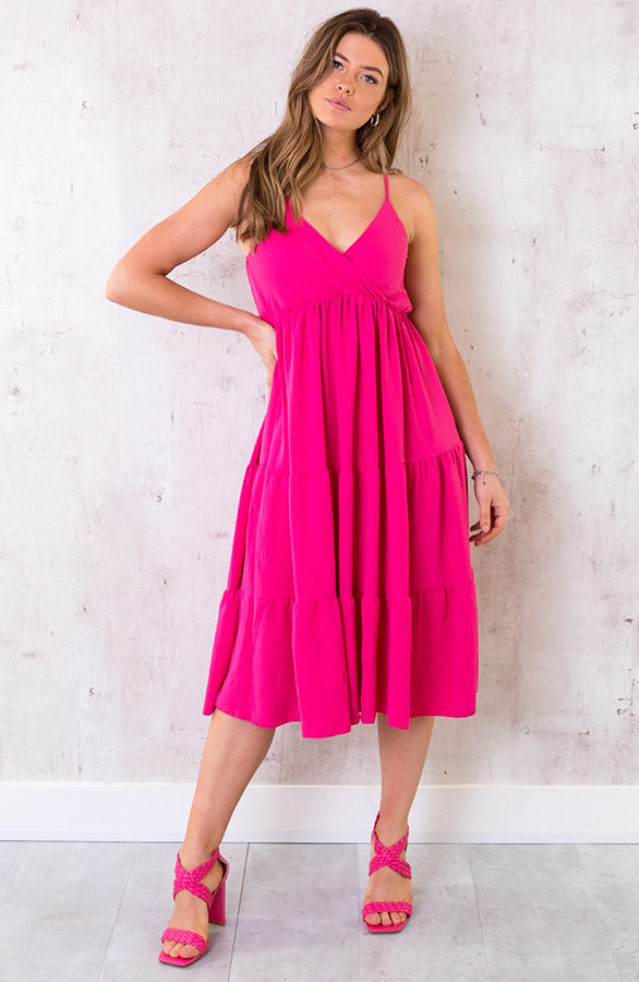Midi Jurk Monaco Fuchsia – shoparchief