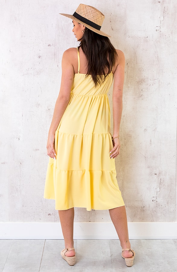 Midi Jurk Monaco Geel – shoparchief, foto 3